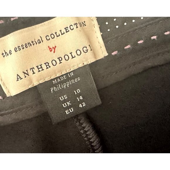 ANTHROPOLOGIE The Essential Collection Black Tulip Hem Trouser Pant Sz 10 - Picture 7 of 8